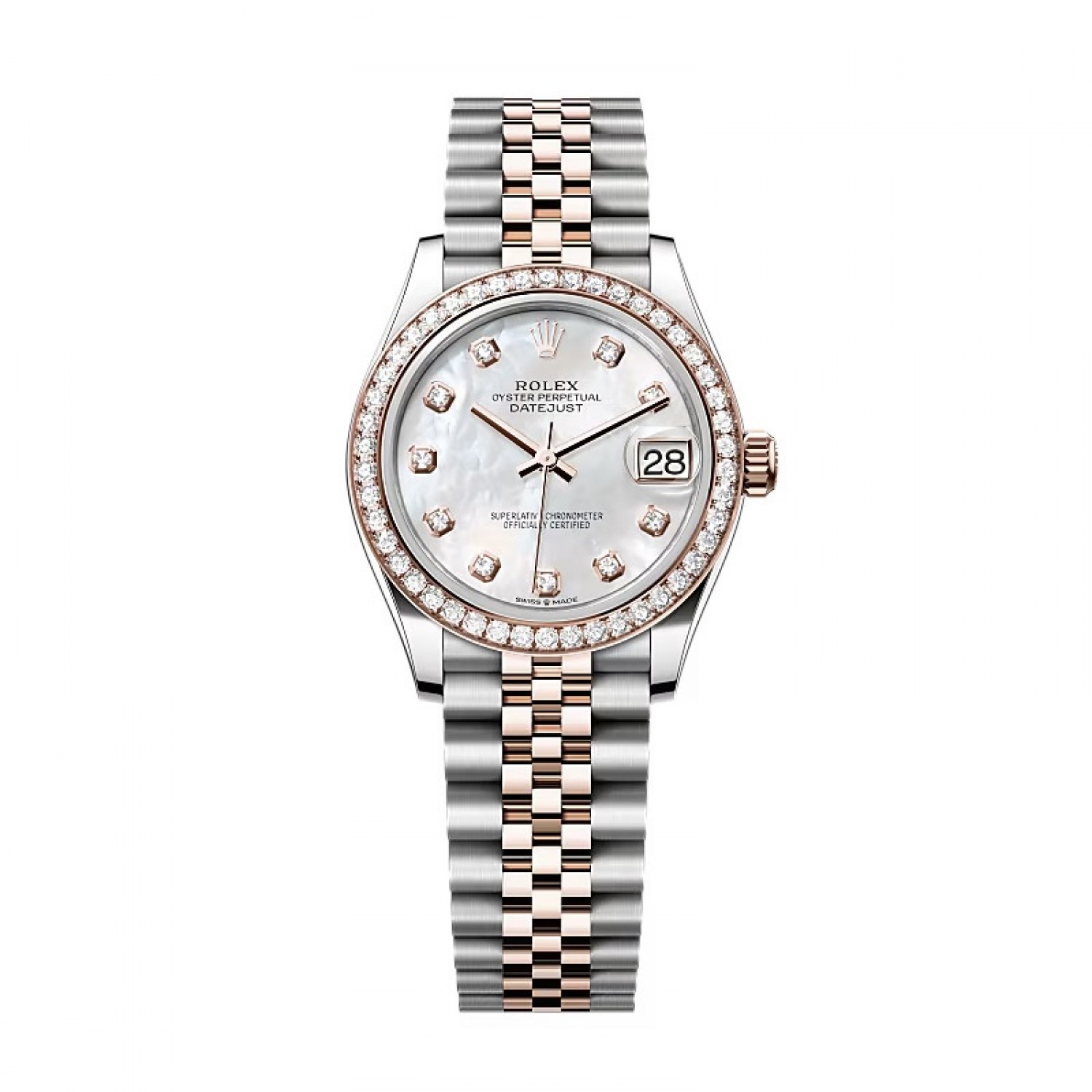 Rolex Datejust 31mm Oystersteel Everose gold and diamonds|Reference 278381RBR